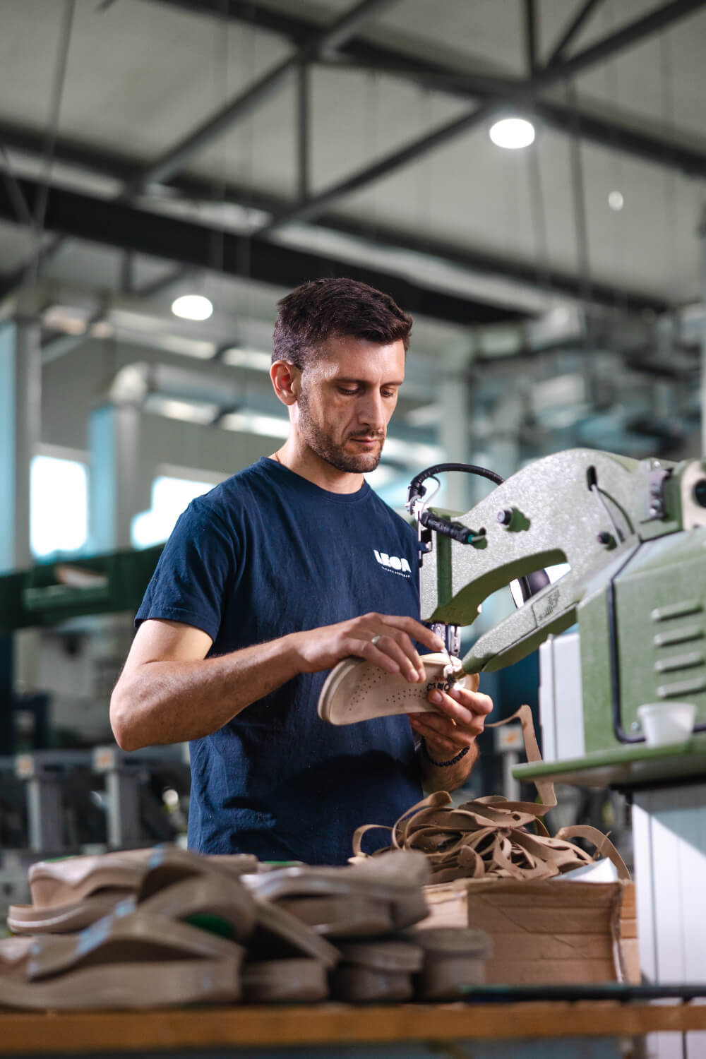 Leather stitching and preparation